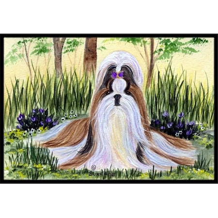 Carolines Treasures Carolines Treasures SS8112JMAT 24 x 36 in. Shih Tzu Indoor Or Outdoor Doormat SS8112JMAT